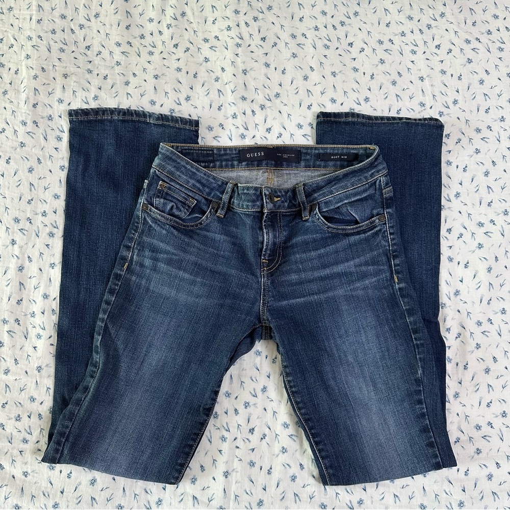 Guess Women's Bootcut Flare Vintage Blue Jeans